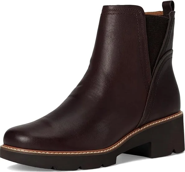 Naturalizer Darry-Bootie Water-Repellent Women's Shoes Dark Brown : 11 W (C), Leather - Image 5