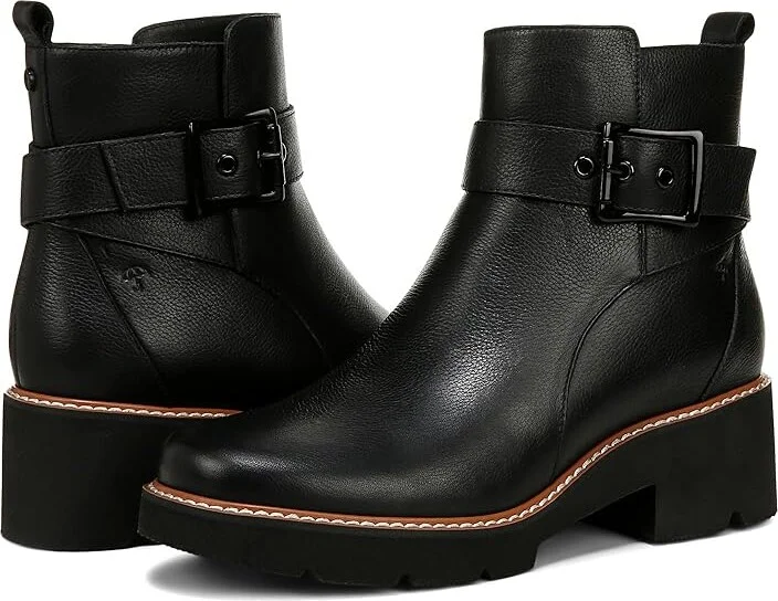 Naturalizer Darry Strap Bootie - Water Repellent Women's Boots Black Leather : 11 M (B), Leather/Suede - Image 5