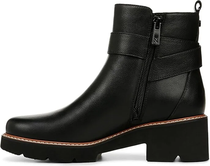Naturalizer Darry Strap Bootie - Water Repellent Women's Boots Black Leather : 11 M (B), Leather/Suede - Image 6