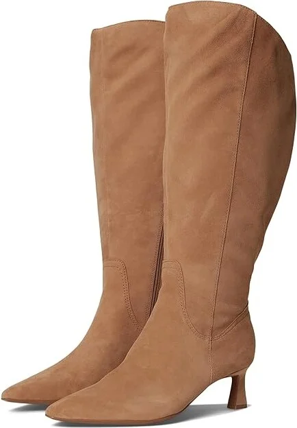 Naturalizer Deesha- Extra Wide Calf Boot Women's Shoes Cafe Suede : 8 W (C), Leather