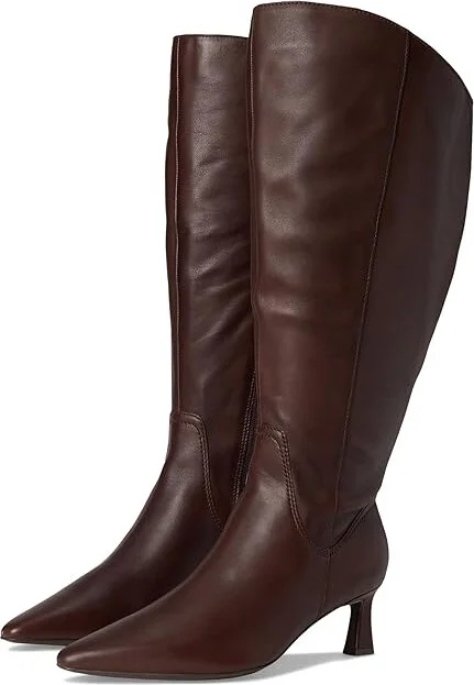 Naturalizer Deesha- Extra Wide Calf Boot Women's Shoes Chocolate Bar Leather : 8 W (C)