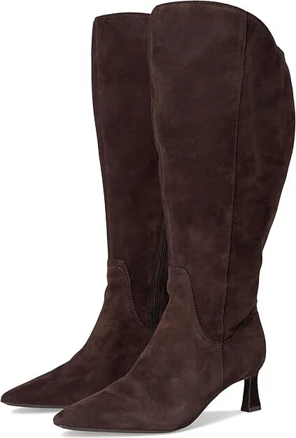 Naturalizer Deesha- Extra Wide Calf Boot Women's Shoes Mahogany Suede : 10 W (C), Leather