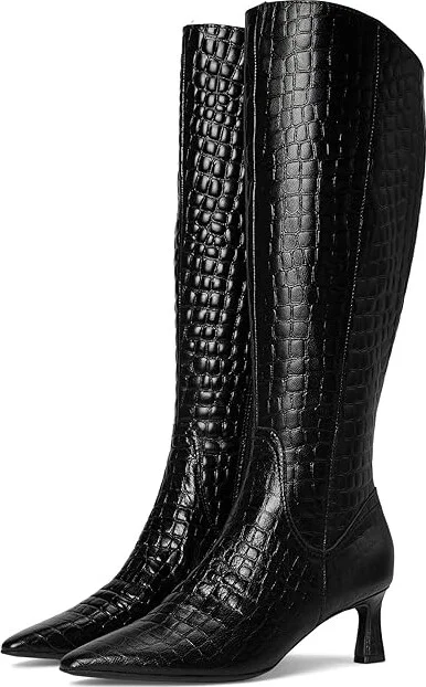 Naturalizer Deesha Knee High Boot Women's Shoes Black : 7 W (C), Leather