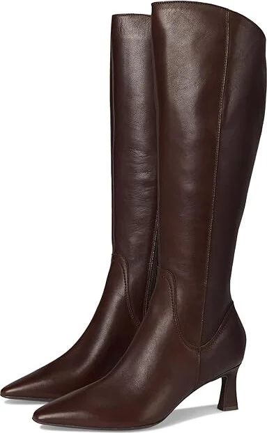 Naturalizer Deesha Knee High Boot Women's Shoes Chocolate Bar Leather : 12 W (C)