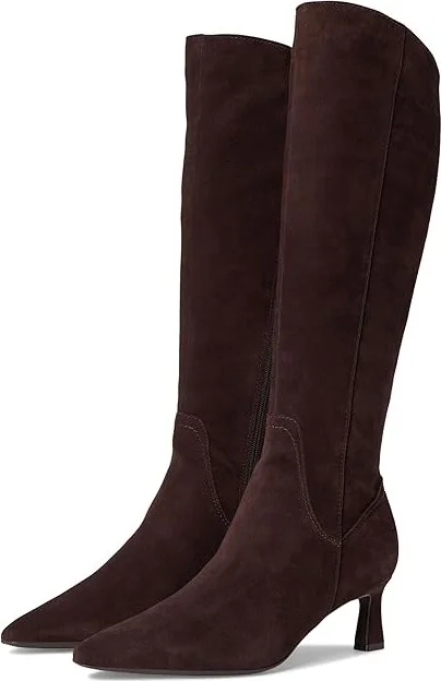 Naturalizer Deesha-Ombre Narrow Calf Boot Women's Shoes Mahogany Suede : 8 M (B), Leather