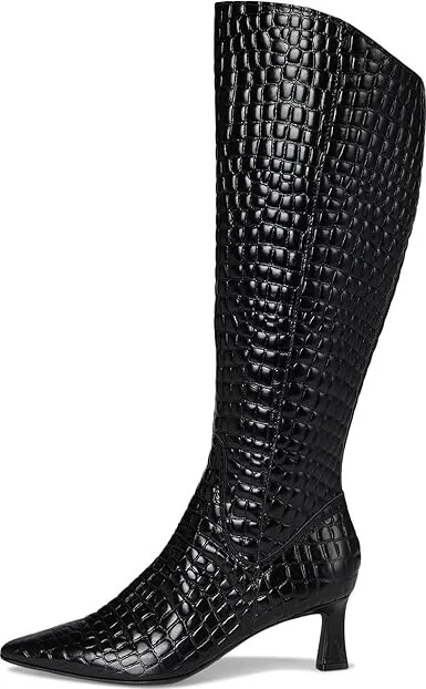 Naturalizer Deesha - Wide Calf Boot Women's Shoes Black Leather : 12 M (B) - Image 6