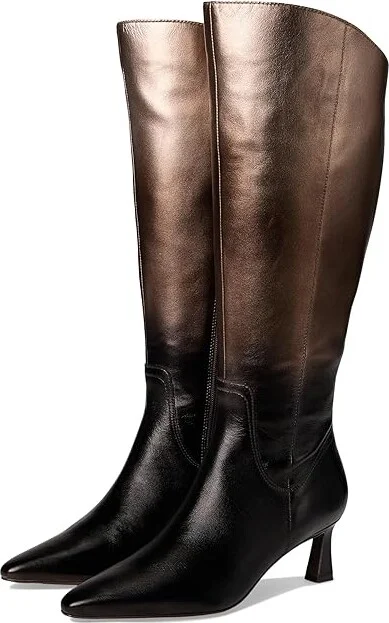 Naturalizer Deesha - Wide Calf Boot Women's Shoes Unity Metallic Leather : 5.5 M (B)
