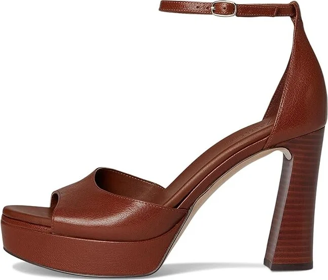 Naturalizer Delphie Strappy Sandals Women's Sandals Caramel Brown Leather : 8 M (B) - Image 6