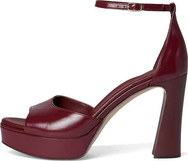 Naturalizer Delphie Strappy Sandals Women's Sandals Cranberry Red Leather : 8 M (B) - Image 6