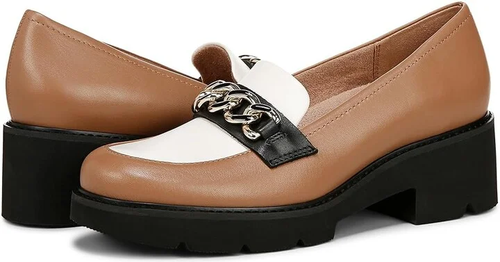 Naturalizer Desi Women's Shoes Cafe/White/Black Leather : 7.5 M (B) - Image 5