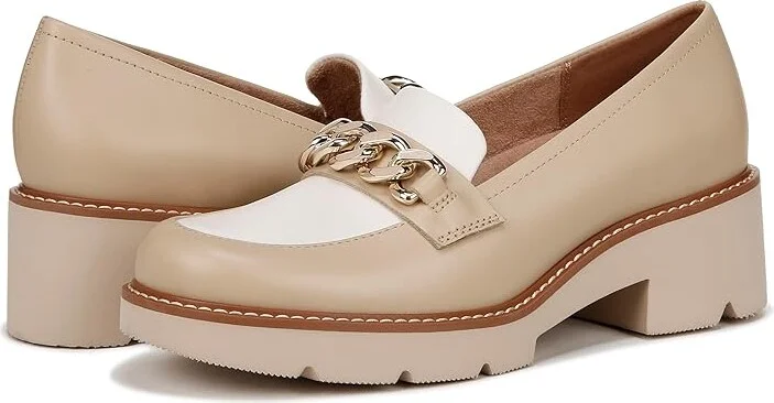 Naturalizer Desi Women's Shoes Tan/White Leather : 9 M (B)