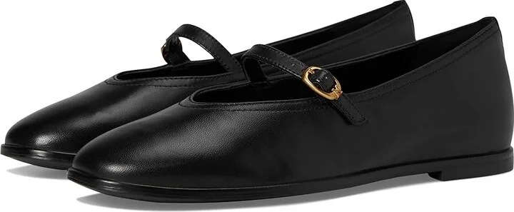 Naturalizer Elina Mary Janes Women's Flat Shoes Black Leather : 9.5 M (B)