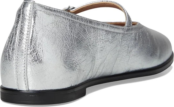 Naturalizer Elina Mary Janes Women's Flat Shoes Silver Leather : 9.5 M (B) - Image 4