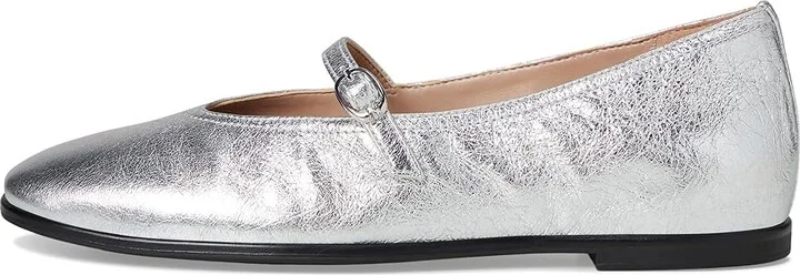 Naturalizer Elina Mary Janes Women's Flat Shoes Silver Leather : 9.5 M (B) - Image 6