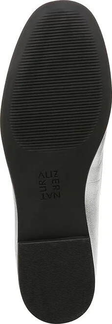 Naturalizer Essential Women's Flat Shoes Silver Leather : 8 W (C), Leather/Suede/Textile - Image 3