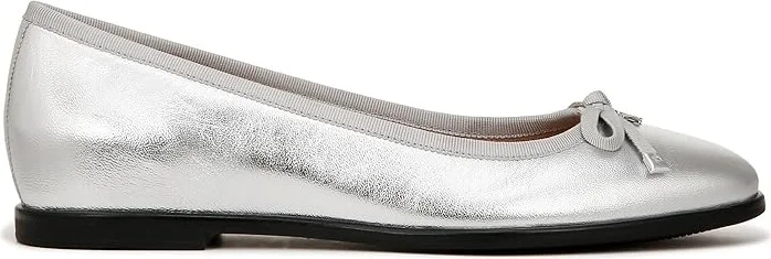 Naturalizer Essential Women's Flat Shoes Silver Leather : 8 W (C), Leather/Suede/Textile - Image 7