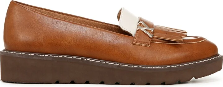 Naturalizer Expert Lug Sole Loafers - Cider/Off White Faux Leather - Image 2