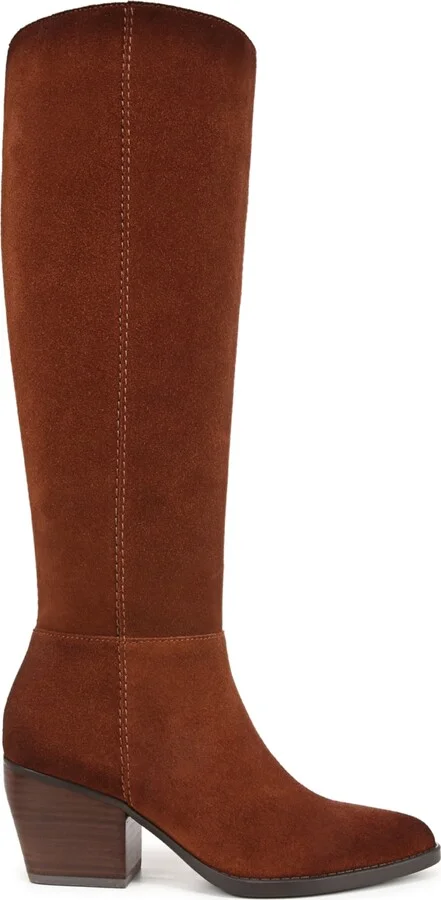 Naturalizer Fae Wide Calf Pointed Toe Knee High Western Boots - Image 2