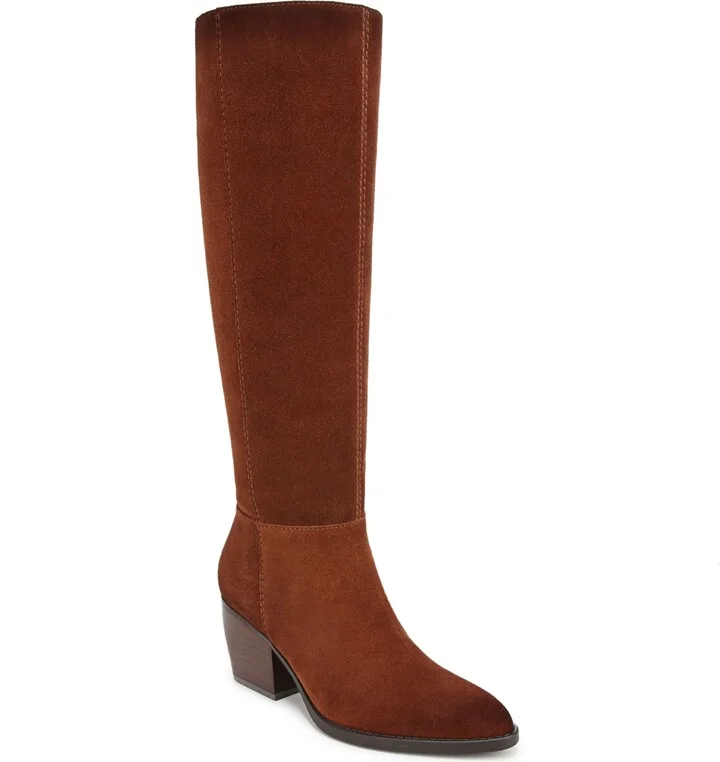 Naturalizer Fae Wide Calf Pointed Toe Knee High Western Boots
