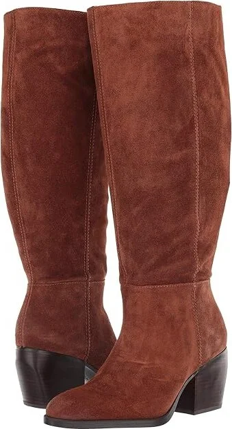 Naturalizer Fae Wide Calf Women's Shoes Saddle Tan Oil Suede : 9.5 W (C), Leather