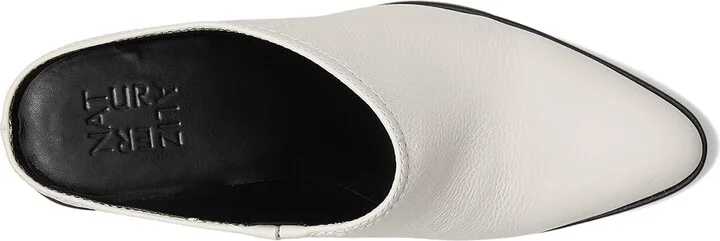 Naturalizer Fairmont Mules High Women's Heels Warm White Leather : 10 W (C) - Image 2