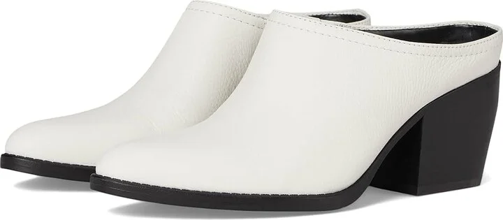 Naturalizer Fairmont Mules High Women's Heels Warm White Leather : 10 W (C)