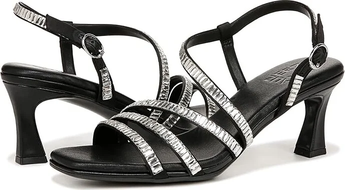 Naturalizer Galaxy 2 Women's Sandals Black Satin : 7.5 W (C), Satin/Textile