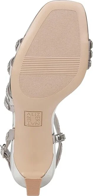 Naturalizer Galaxy 2 Women's Sandals Silver Fabric : 10 M (B), Satin/Textile - Image 3