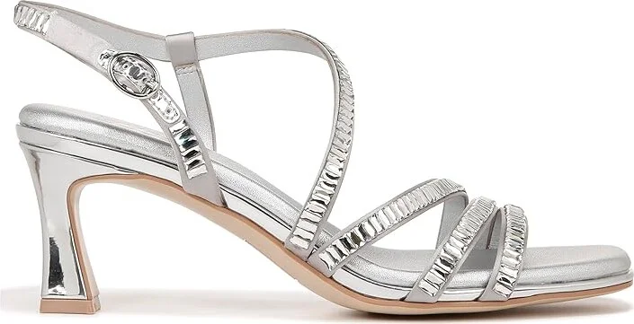 Naturalizer Galaxy 2 Women's Sandals Silver Fabric : 10 M (B), Satin/Textile - Image 6