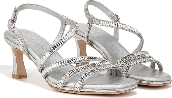 Naturalizer Galaxy 2 Women's Sandals Silver Fabric : 10 M (B), Satin/Textile
