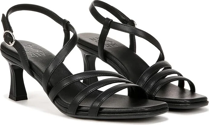 Naturalizer Galaxy Women's Sandals Black Smooth Faux Leather : 12 M (B), Synthetic