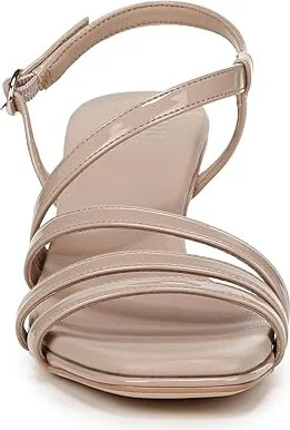 Naturalizer Galaxy Women's Sandals Warm Fawn Tan Patent Faux Leather : 10 M (B), Synthetic - Image 5
