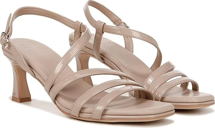 Naturalizer Galaxy Women's Sandals Warm Fawn Tan Patent Faux Leather : 10 M (B), Synthetic