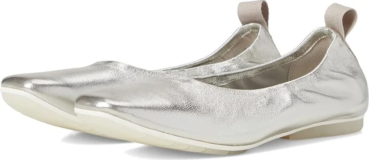 Naturalizer Game Changer By Deepica Mutyala Women's Slip-on Dress Shoes Silver Sand Leather : 6.5 W (C), Leather/Mesh