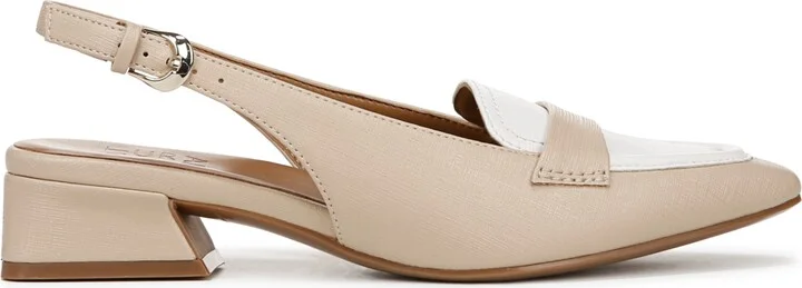 Naturalizer Garner Snip Toe Dress Slingbacks - Coastal Tan/White Faux Leather - Image 2