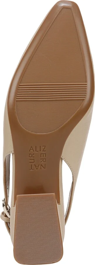 Naturalizer Garner Snip Toe Dress Slingbacks - Coastal Tan/White Faux Leather - Image 5