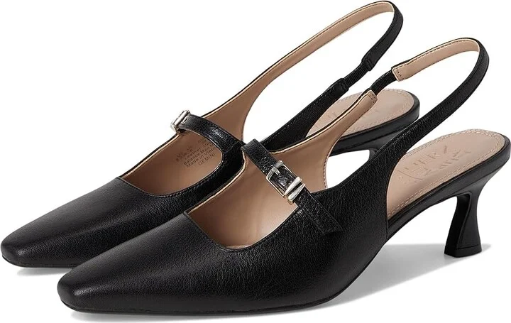Naturalizer Gemini Women's Shoes Black Leather : 6 W (C), Suede/Leather