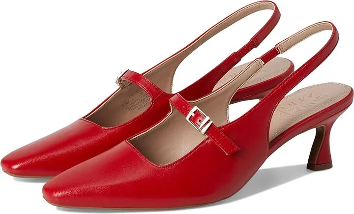 Naturalizer Gemini Women's Shoes Red Leather : 8.5 W (C), Suede/Leather