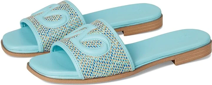 Naturalizer Genevieve2 Women's Wedge Shoes Angel Blue Woven Fabric : 9 W (C), Leather/Synthetic