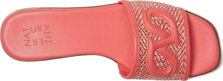 Naturalizer Genevieve2 Women's Wedge Shoes Sunset Coral Pink Woven Leather : 7 M (B), Leather/Synthetic - Image 2