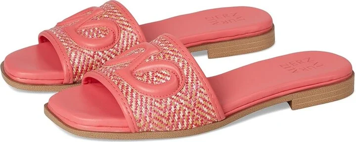 Naturalizer Genevieve2 Women's Wedge Shoes Sunset Coral Pink Woven Leather : 7 M (B), Leather/Synthetic