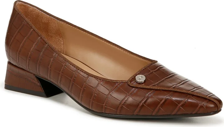 Brown Croco Embossed Faux Leather