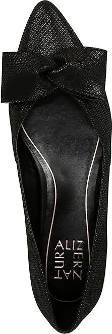 Naturalizer Havana Bow Women's Flat Shoes Black Leather : 10 M (B) - Image 2