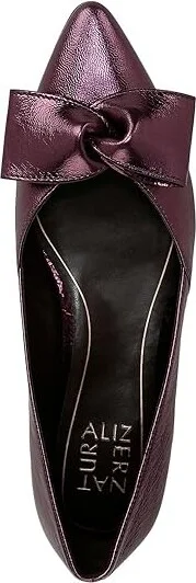 Naturalizer Havana Bow Women's Flat Shoes Deep Plum Purple Leather : 7.5 M (B) - Image 2