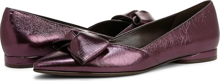 Naturalizer Havana Bow Women's Flat Shoes Deep Plum Purple Leather : 7.5 M (B) - Image 5