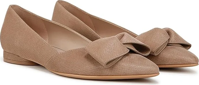 Naturalizer Havana Bow Women's Flat Shoes Taupe Leather : 10 M (B)