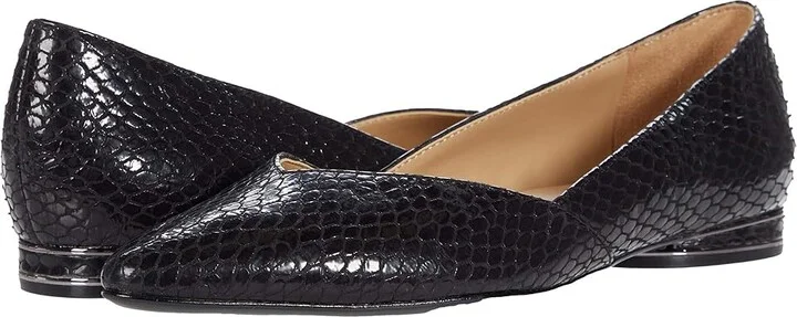 Black Snake Print Leather