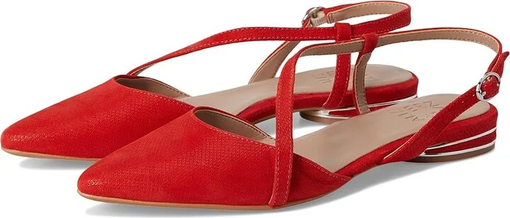 Naturalizer Hawaii High Women's Heels Maserati Red Suede : 6 M (B)