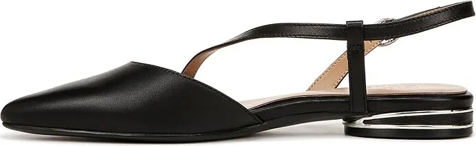 Naturalizer Hawaii Pointed Toe Slingback Flats Women's Sandals Black Leather : 7.5 M (B) - Image 6