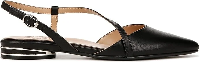 Naturalizer Hawaii Pointed Toe Slingback Flats Women's Sandals Black Leather : 7.5 M (B) - Image 7